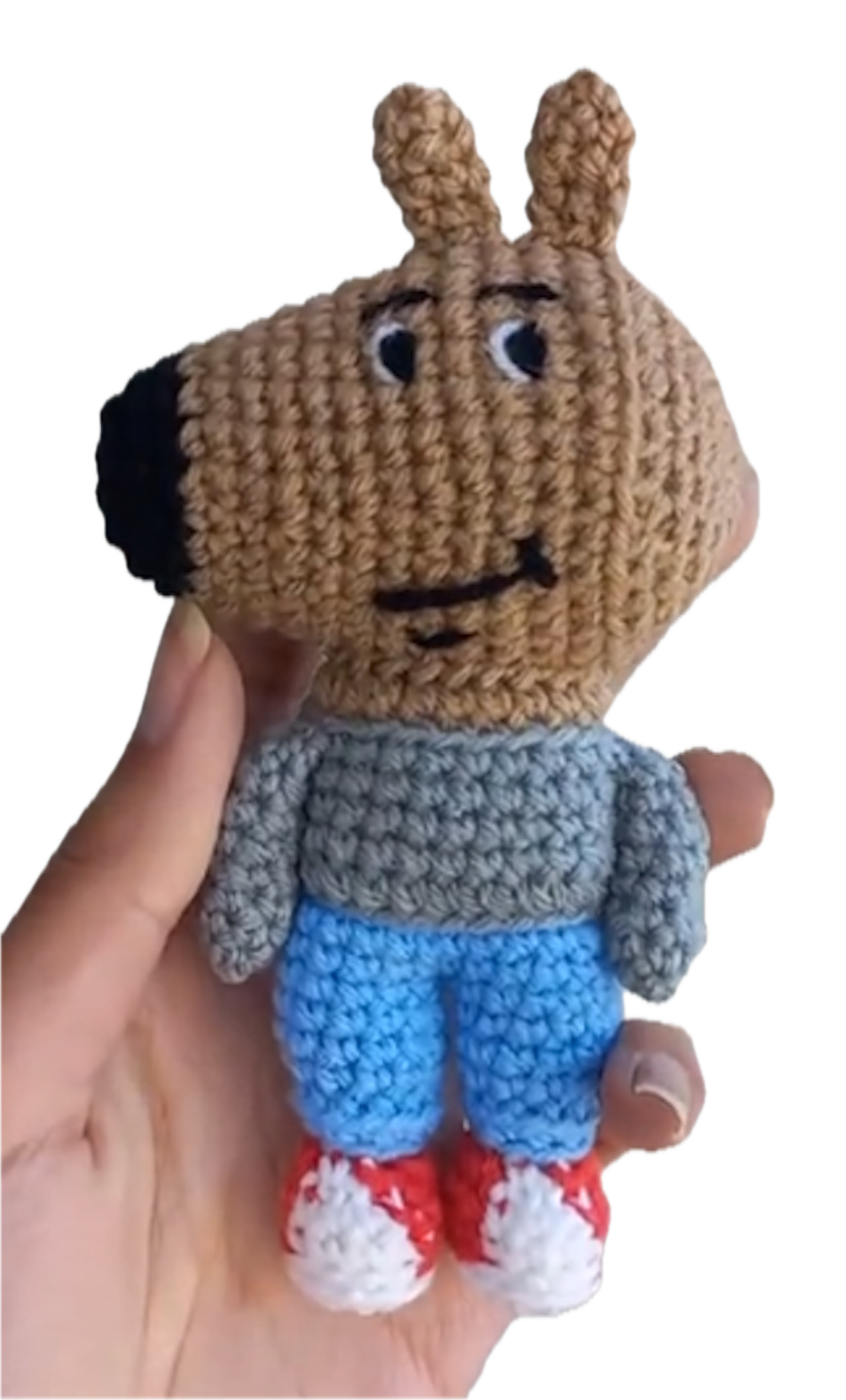 just a chill guy crochet doll