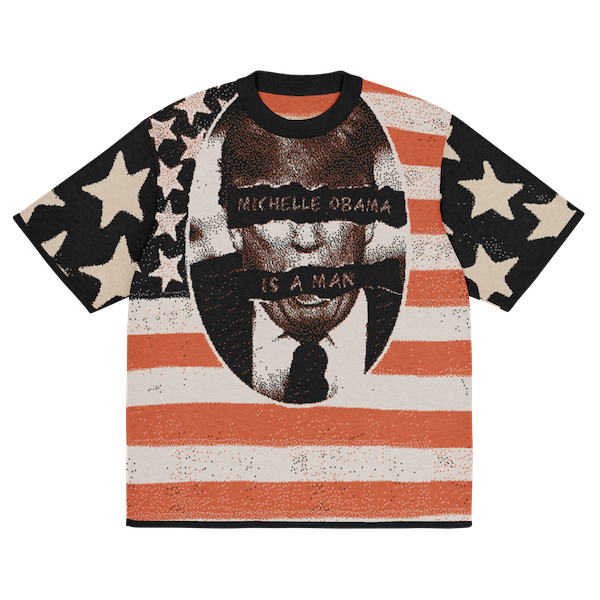 Trump Michelle Obama A Man Knitted Tee