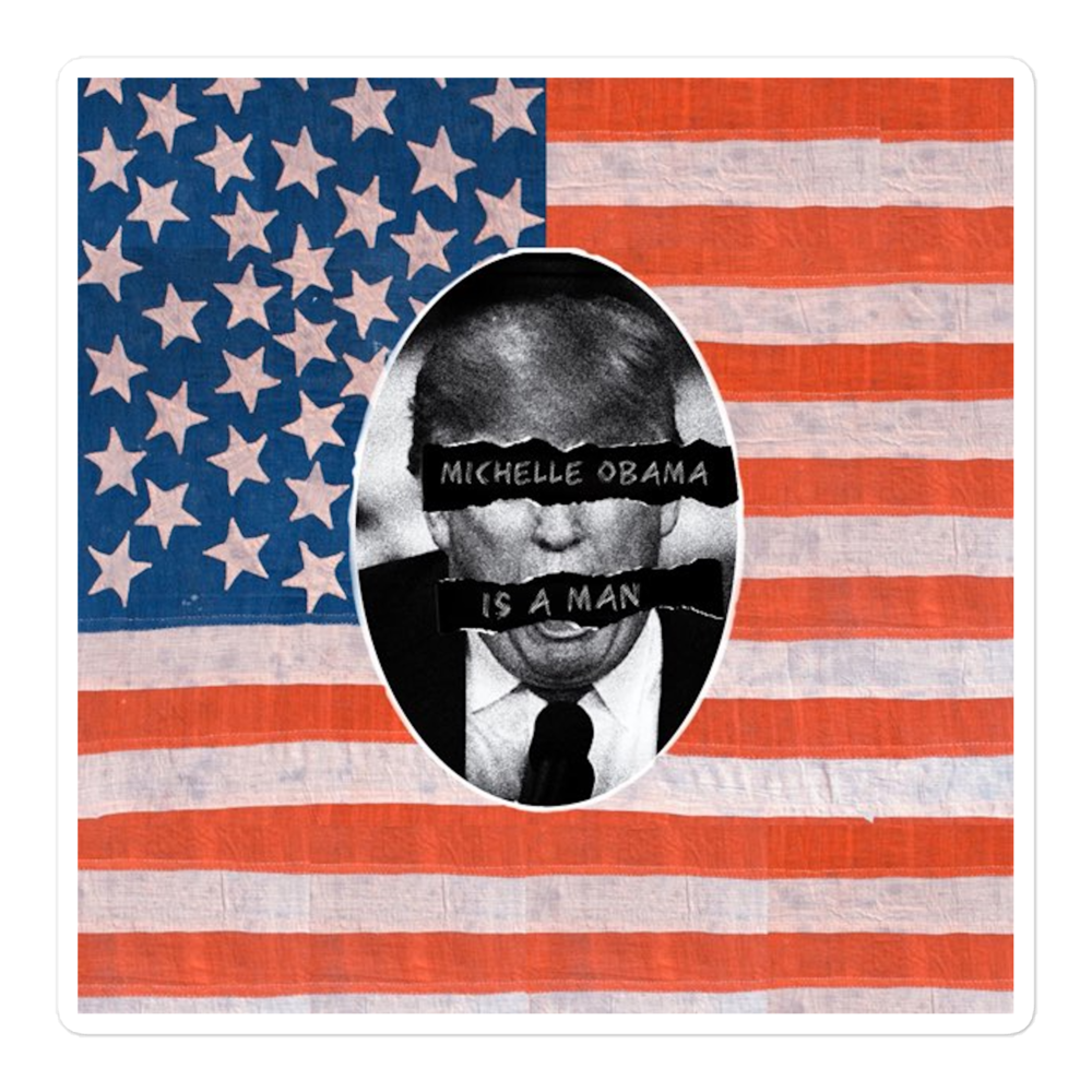 Trump Michelle Is A Man Sticker